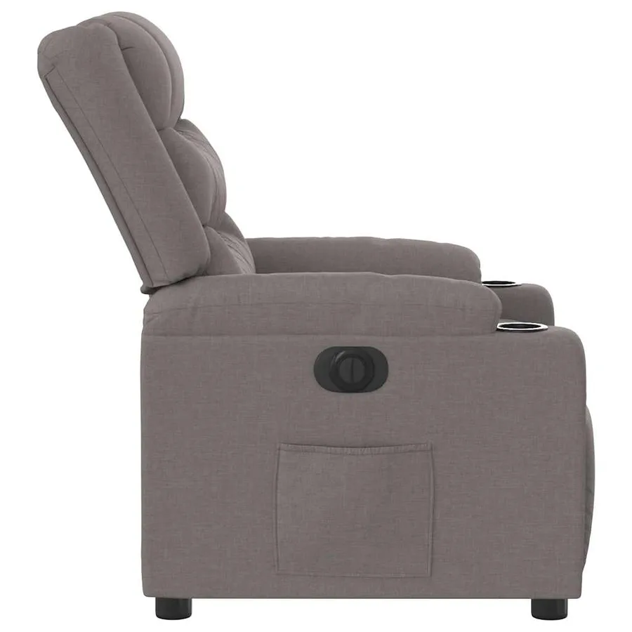 Fauteuil inclinable électrique Taupe Tissu - 7