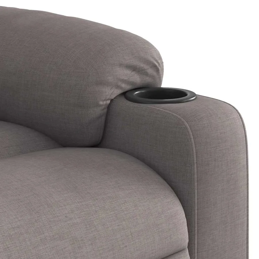 Fauteuil inclinable électrique taupe tissu - 12