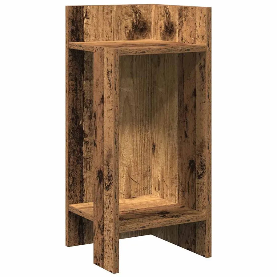 Table d'appoint avec étagère vieux bois 25,5x27x60 cm - 2