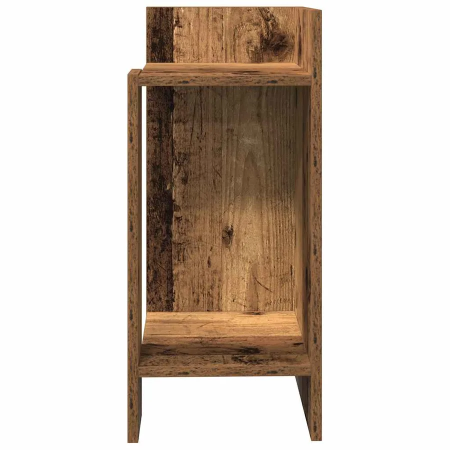 Table d'appoint avec étagère vieux bois 25,5x27x60 cm - 4