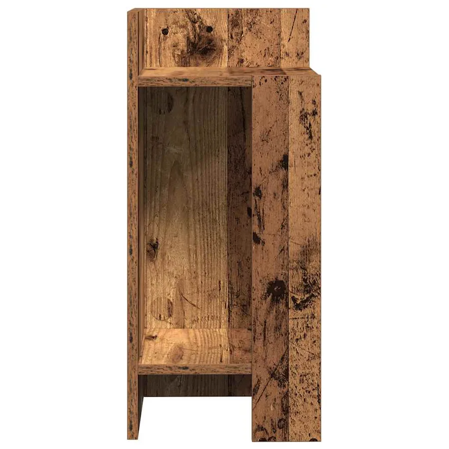 Table d'appoint avec étagère vieux bois 25,5x27x60 cm - 5