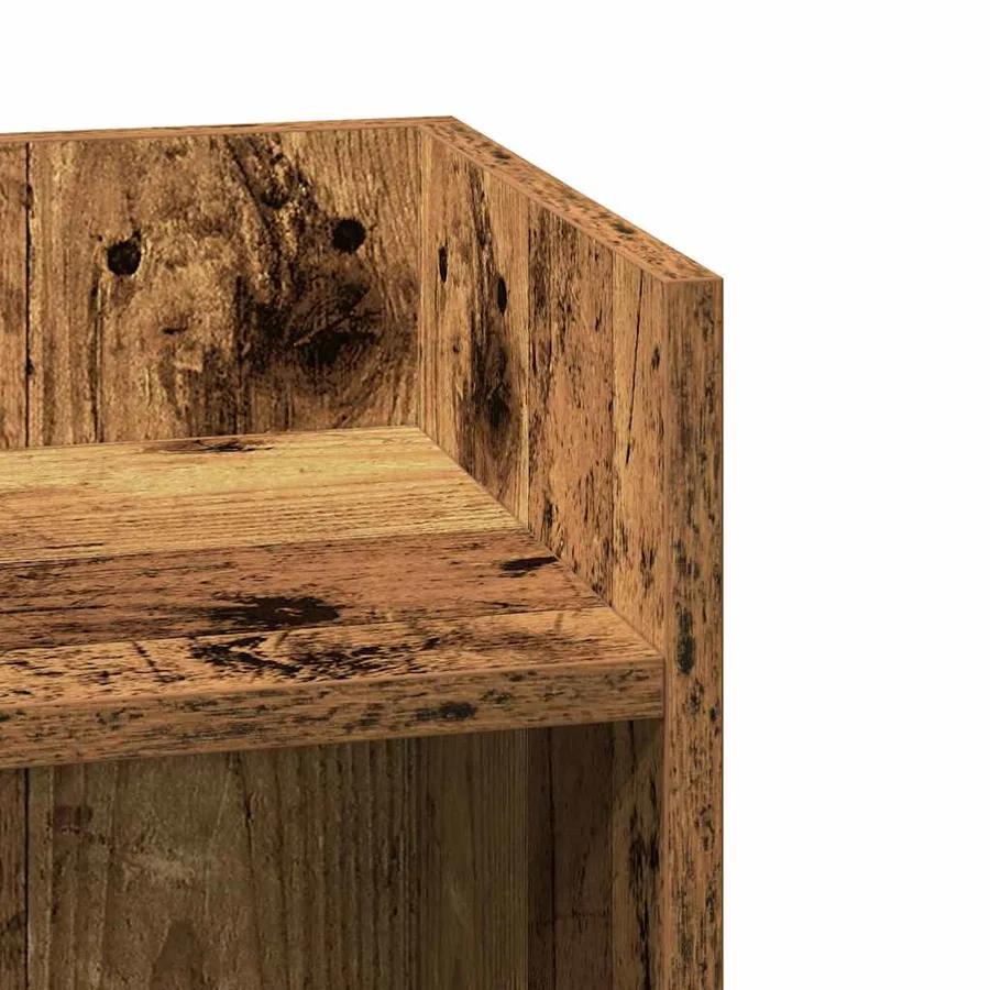 Table d'appoint avec étagère vieux bois 25,5x27x60 cm - 7