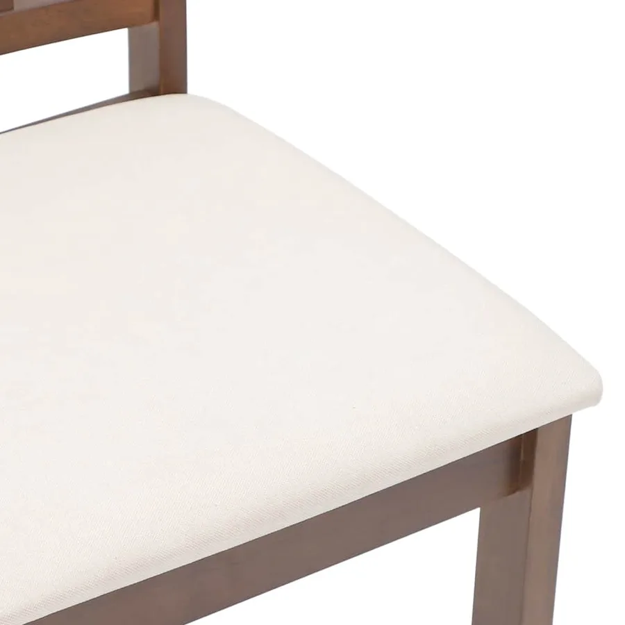 Chaises à manger coussins 2 pcs marron bois massif caoutchouc - 8