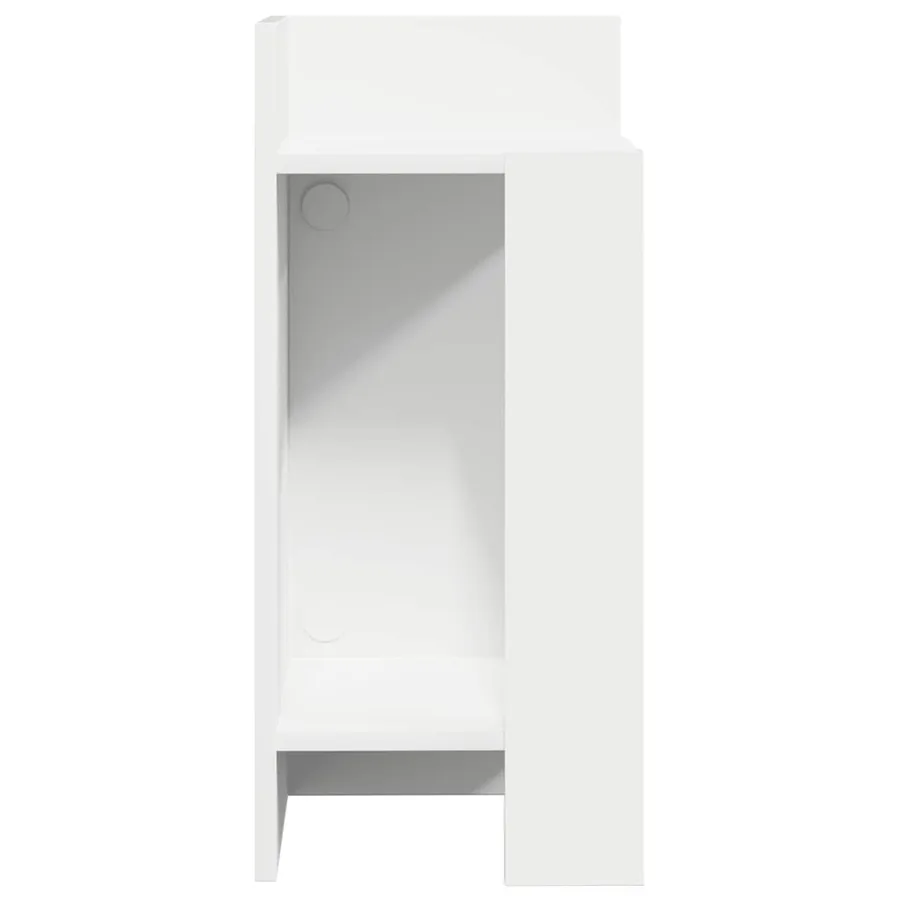 Table d'appoint avec étagère blanc 25,5x27x60 cm - 5