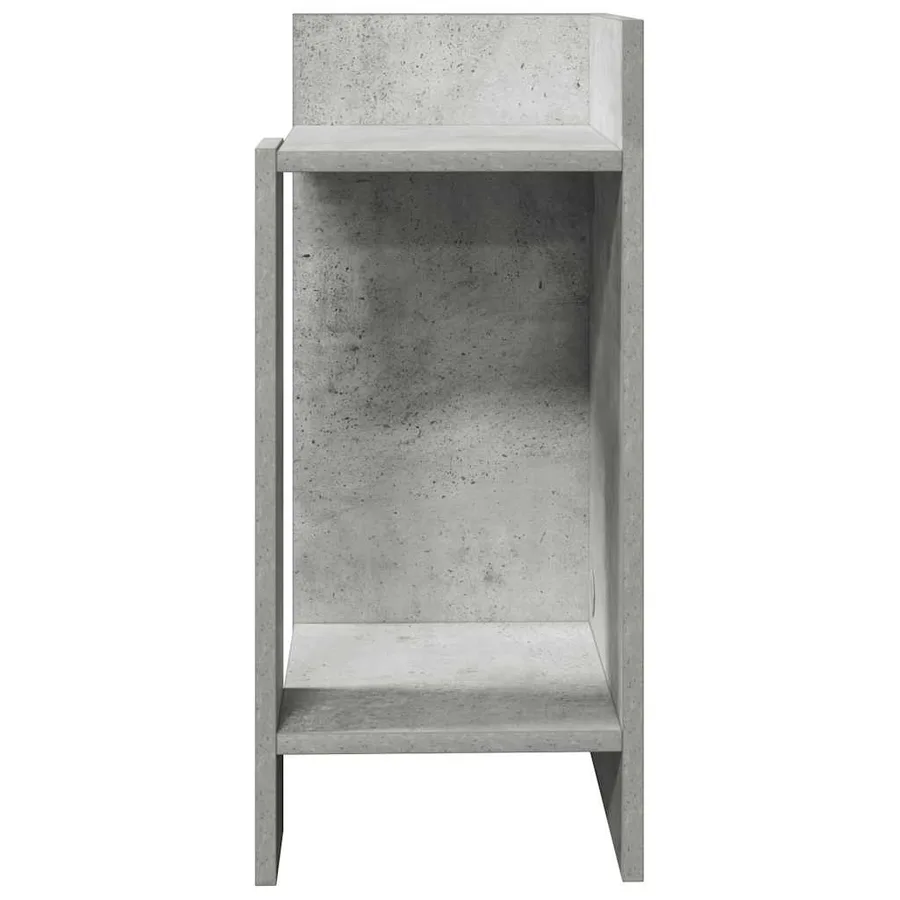 Tables d'appoint 2 pcs avec étagère gris béton 25,5x27x60 cm - 4