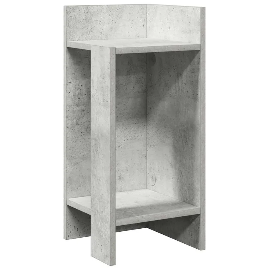 Tables d'appoint 2 pcs avec étagère gris béton 25,5x27x60 cm - 5
