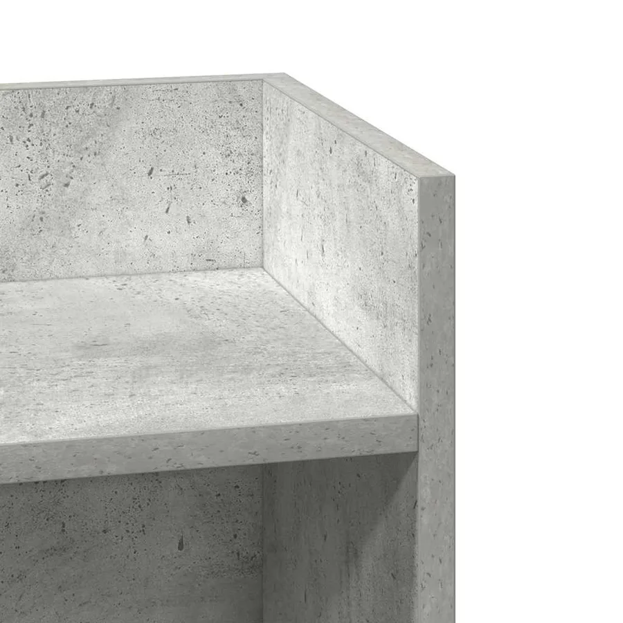 Tables d'appoint 2 pcs avec étagère gris béton 25,5x27x60 cm - 8
