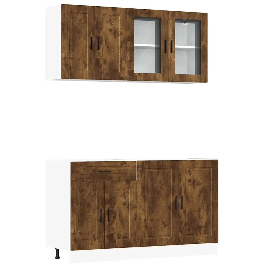 Ensemble de 4 meubles de cuisine en chêne fumé "Porto" - 2