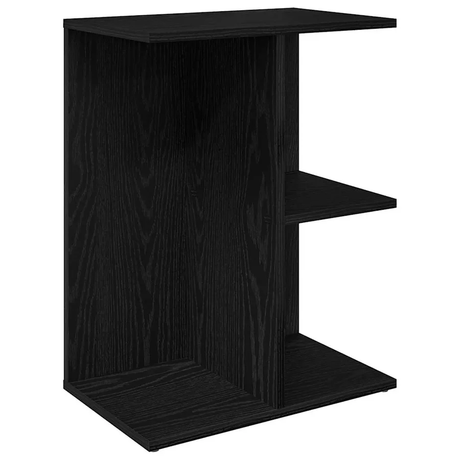 Table de chevet chêne noir 46,5x29x61 cm bois d’ingénierie - 2