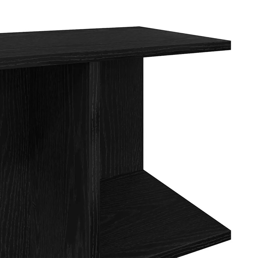 Table de chevet chêne noir 46,5x29x61 cm bois d’ingénierie - 8