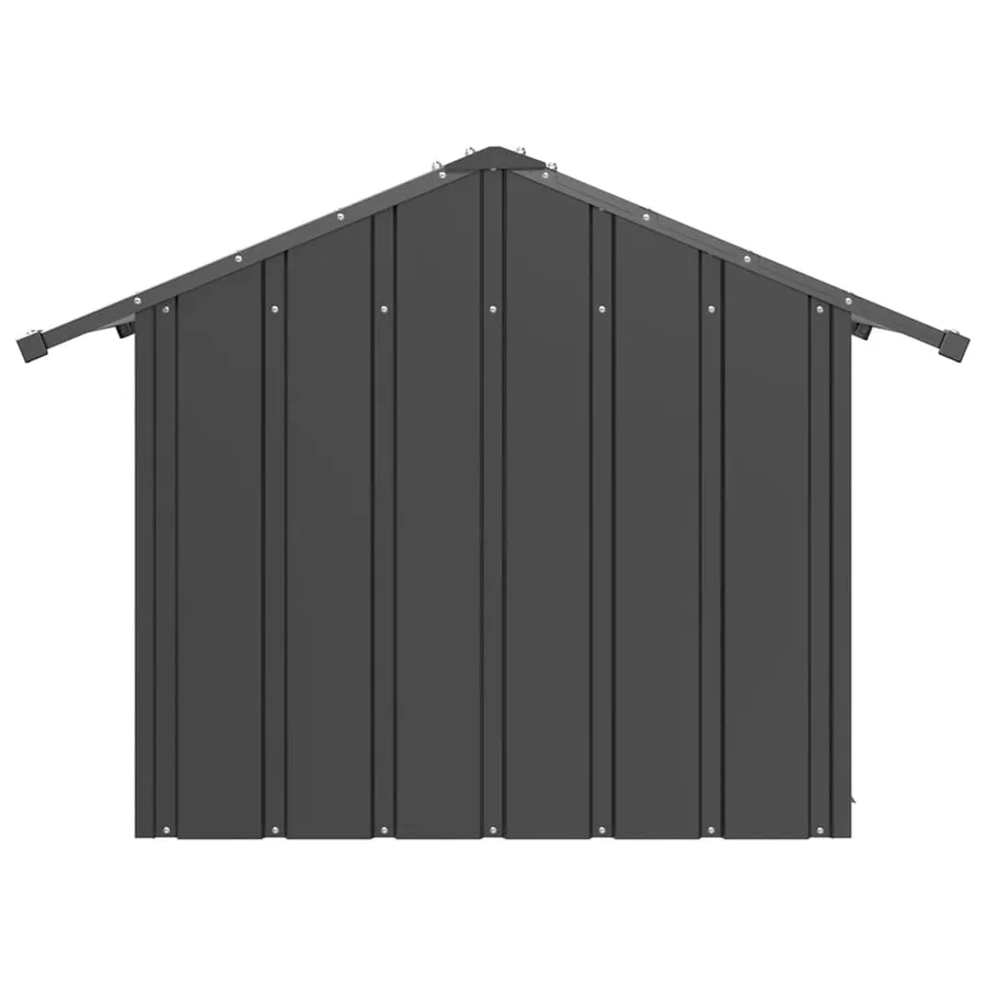 Niche pour chien avec toit noir 85x107x81 cm acier galvanisé - 4