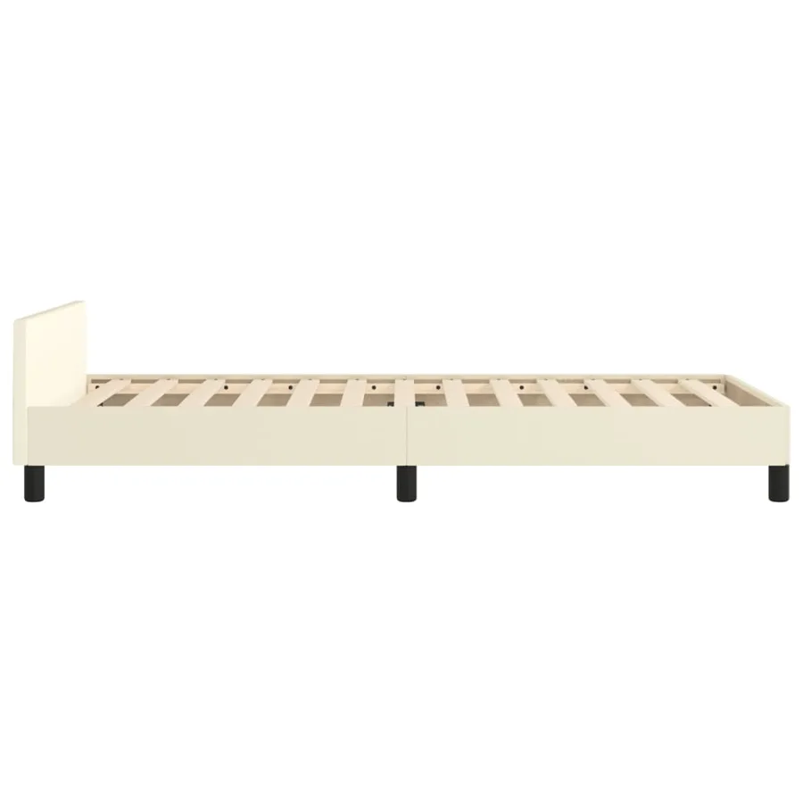 Cadre de lit sans matelas crème 80x200 cm similicuir - 7
