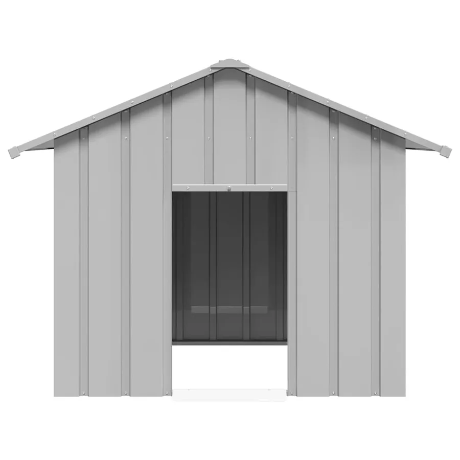 Niche pour chien avec toit noir 131x101x102 cm acier galvanisé - 3