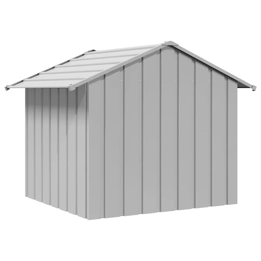 Niche pour chien avec toit noir 131x101x102 cm acier galvanisé - 5