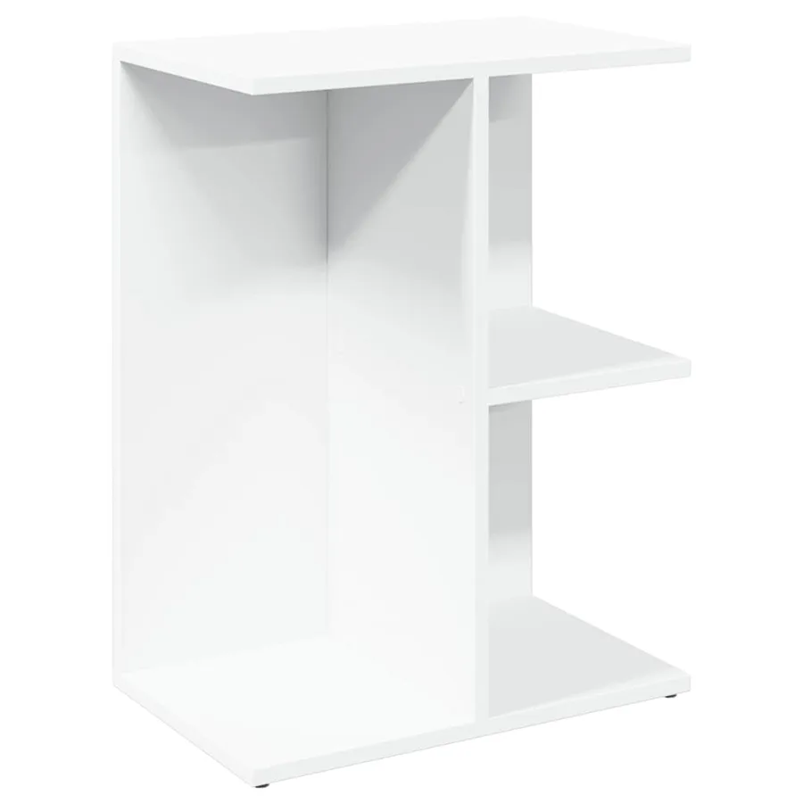 Table de chevet blanc 46,5x29x61 cm bois d’ingénierie - 2