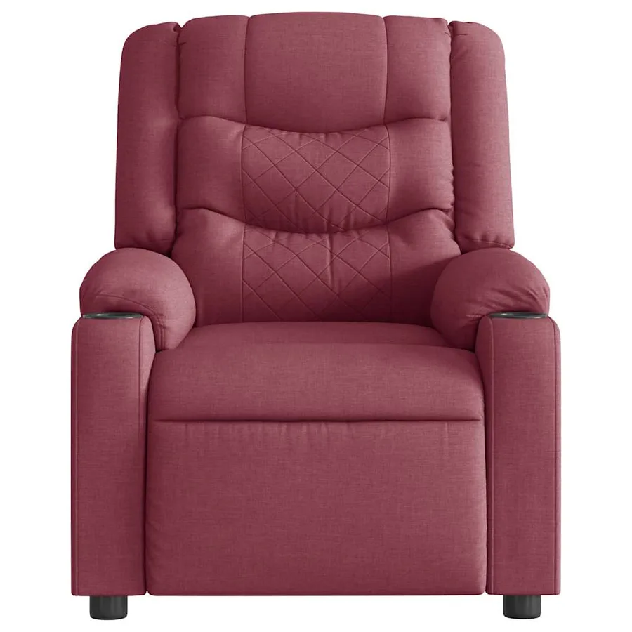 Fauteuil inclinable électrique Rouge bordeaux Tissu - 5
