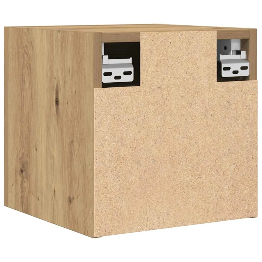 Meuble TV mural chêne artisanal 30,5x30x30 cm - 6