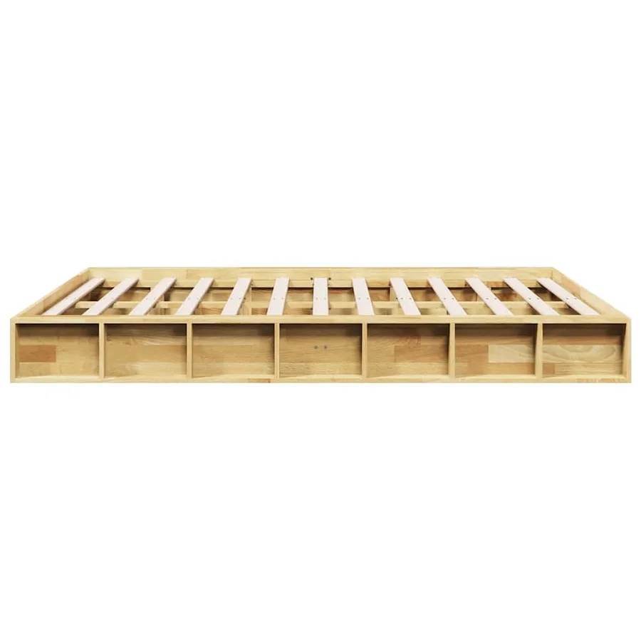 Cadre de lit sans matelas 135x190 cm bois massif de chêne - 7