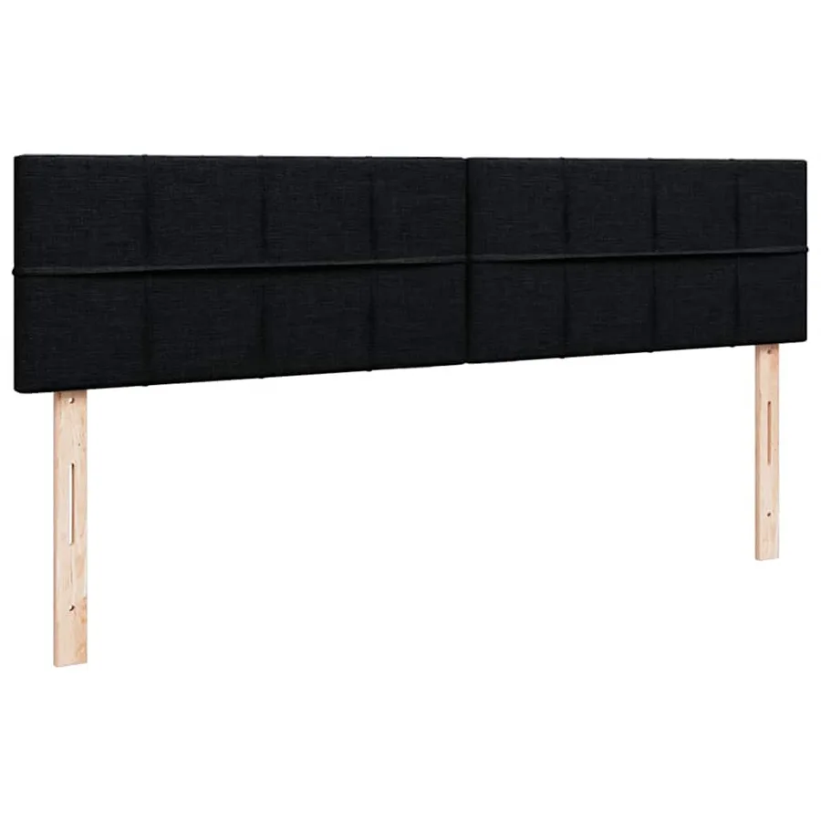 Cadre de lit ottoman avec matelas noir 180x200cm velours - 10