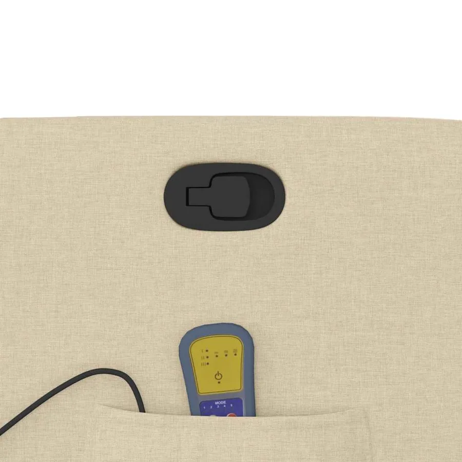Fauteuil inclinable de massage Crème Tissu - 12