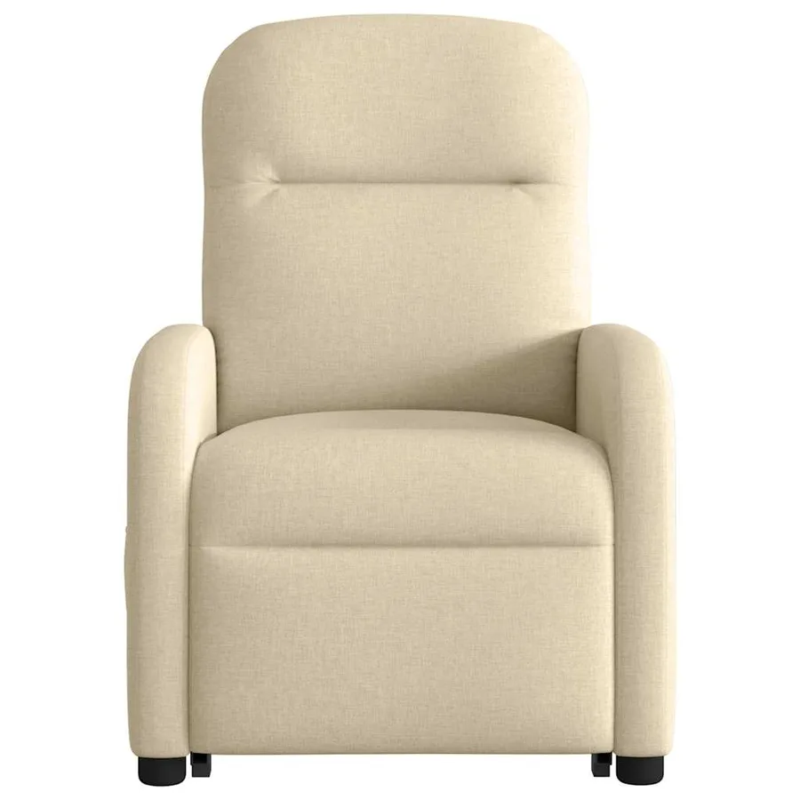 Fauteuil inclinable de massage Crème Tissu - 5