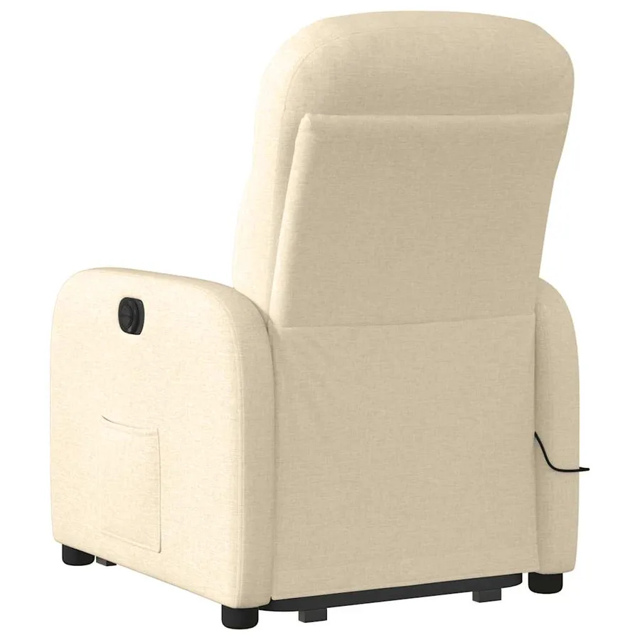 Fauteuil inclinable de massage Crème Tissu - 7