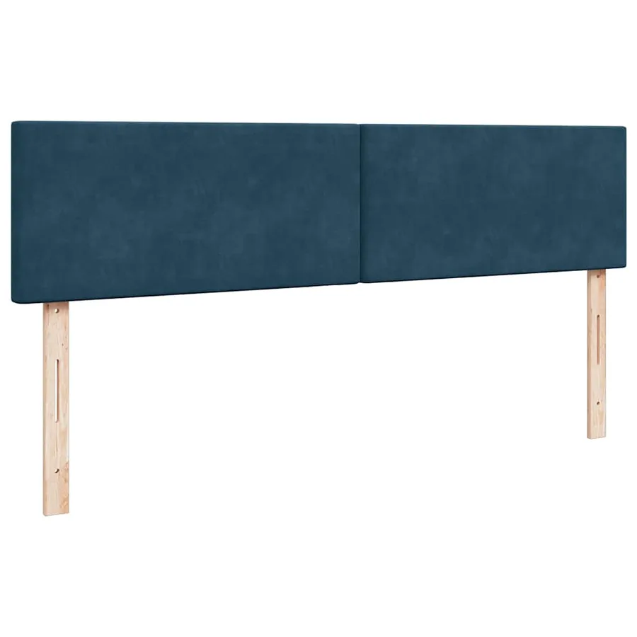 Cadre de lit ottoman avec matelas bleu foncé 180x200 cm velours - 9