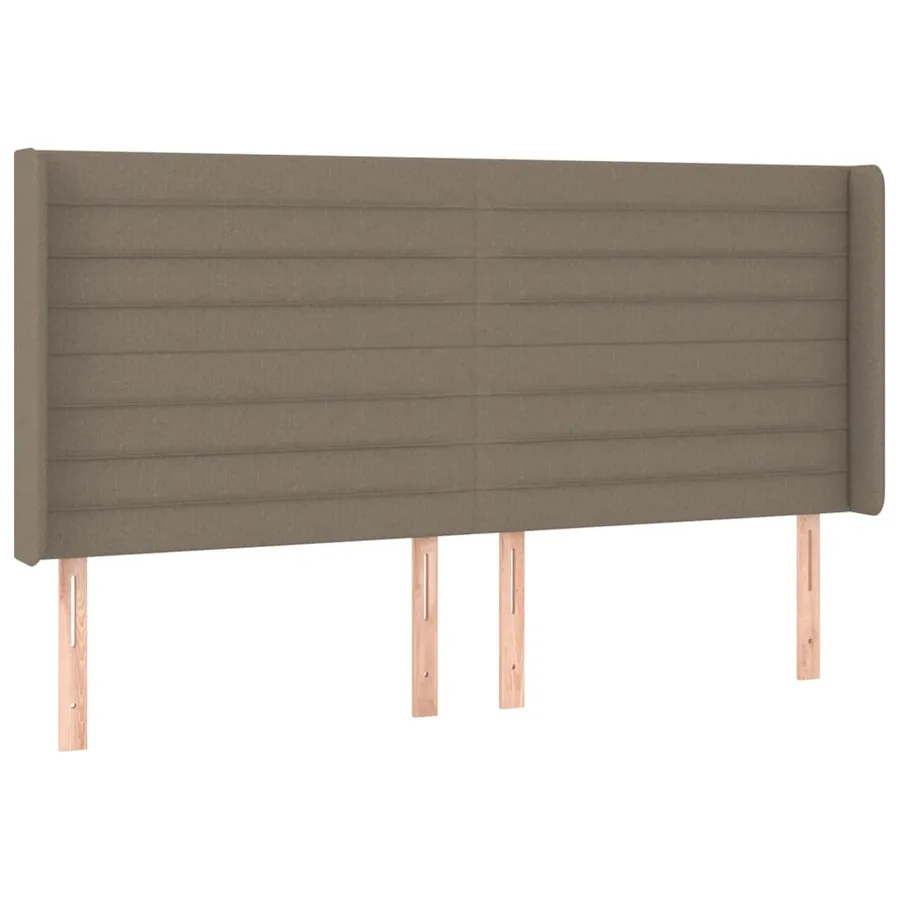 Sommier à lattes de lit matelas et LED Taupe 180x200 cm Tissu - 7