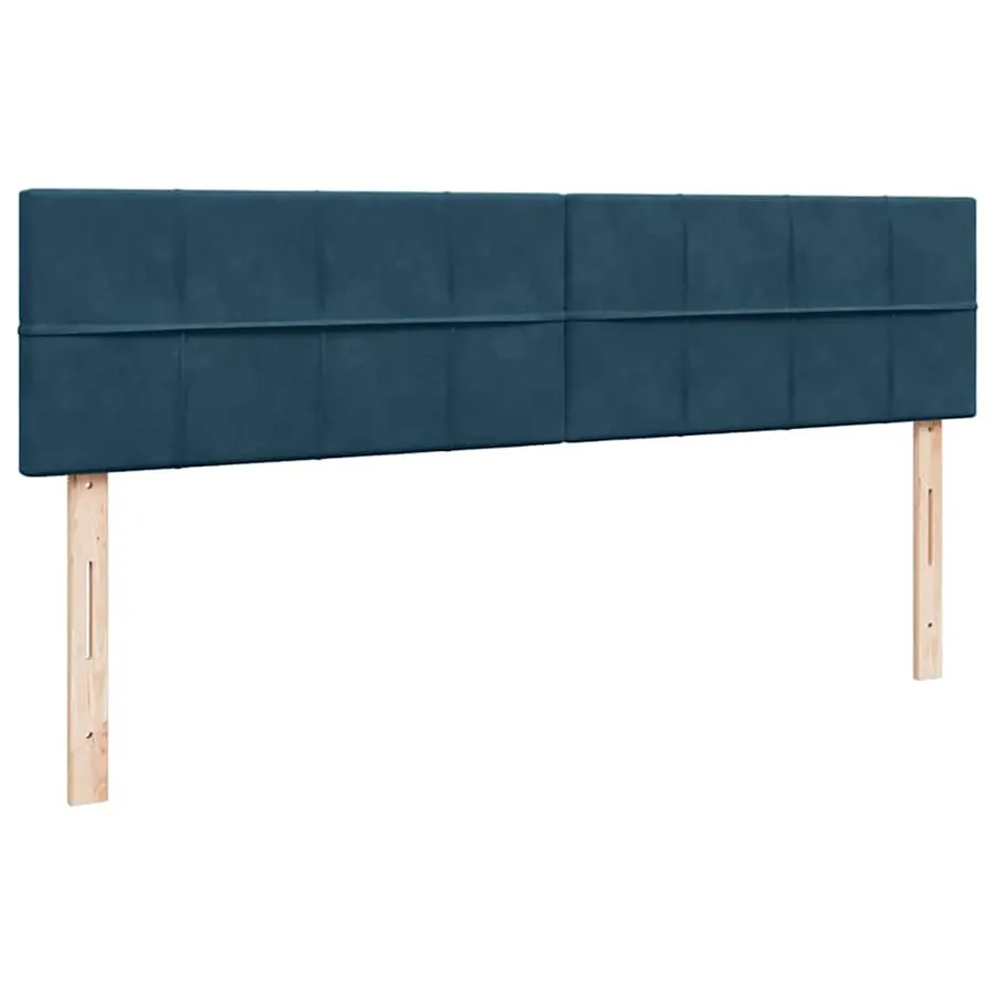 Cadre de lit ottoman avec matelas bleu foncé 180x200 cm velours - 10