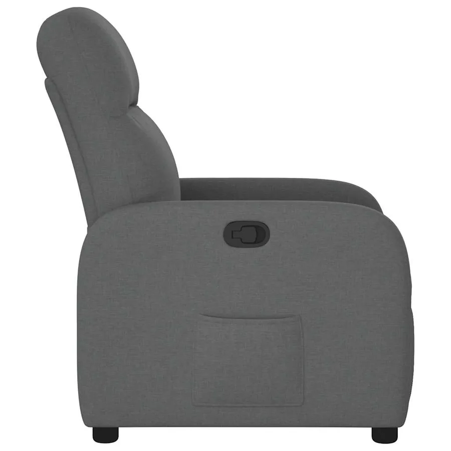Fauteuil inclinable Gris foncé Tissu - 4