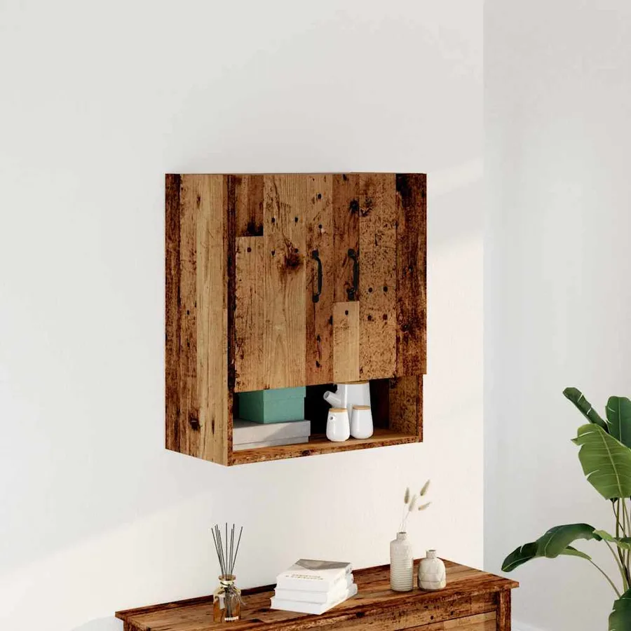 Armoire murale vieux bois 60x31x70 cm bois d'ingénierie - 3