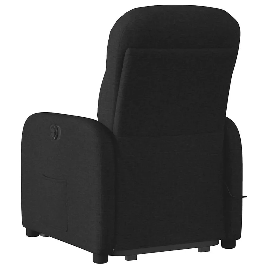 Fauteuil de massage inclinable Noir Tissu - 7