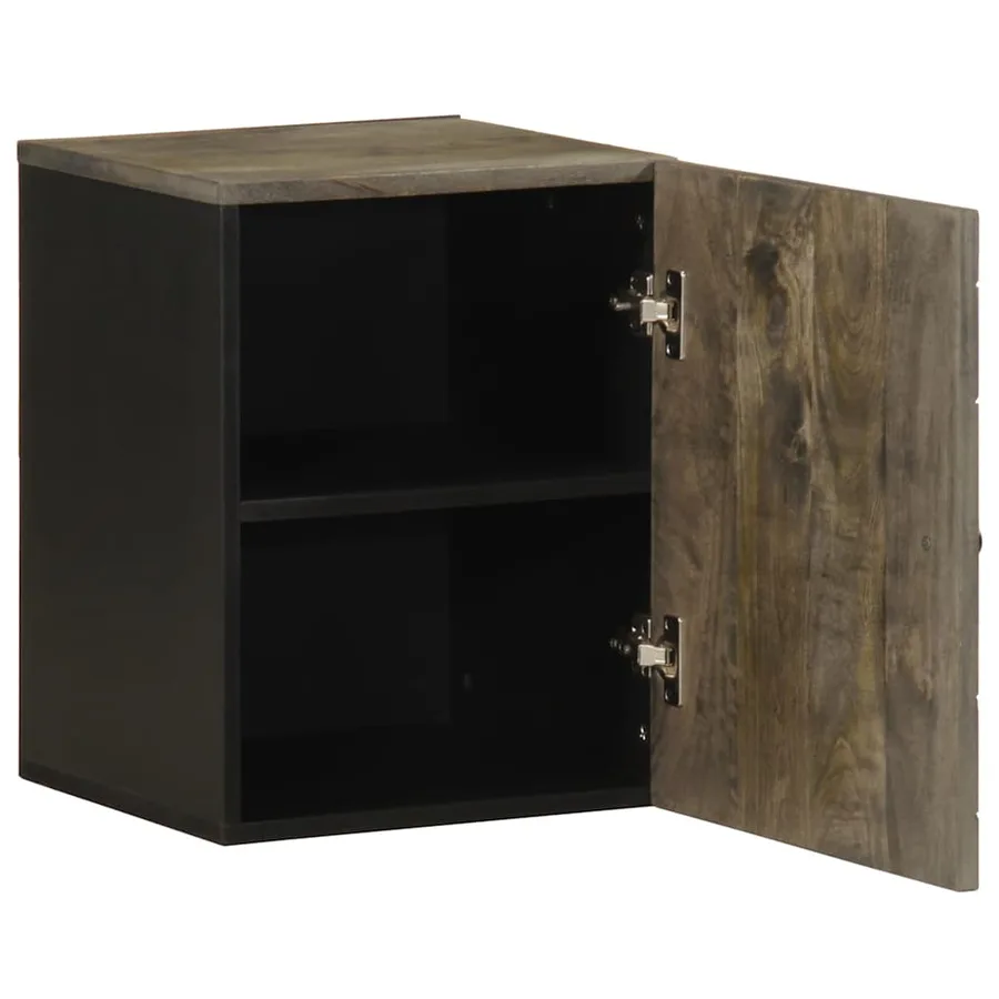 Armoire de salle de bain murale 38x33x48cm bois massif manguier - 2