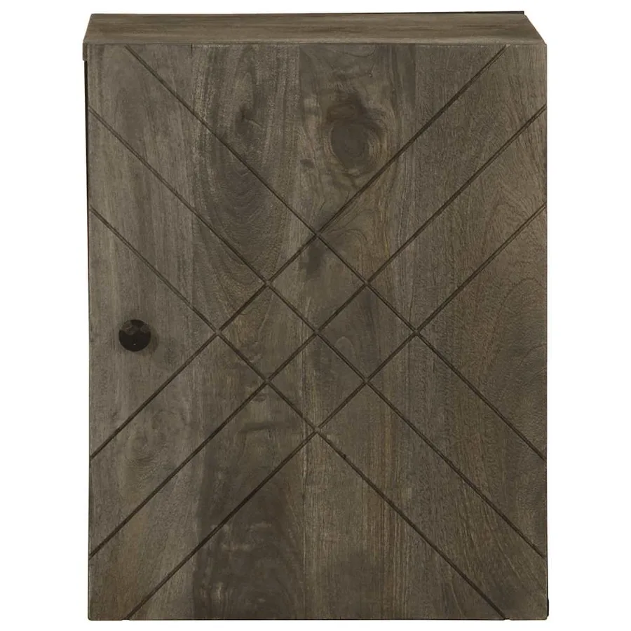 Armoire de salle de bain murale 38x33x48cm bois massif manguier - 3