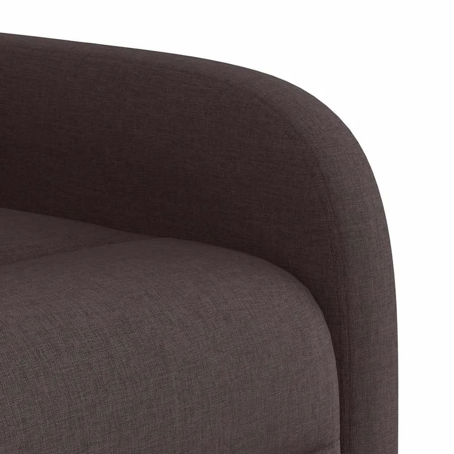 Fauteuil de massage inclinable Marron foncé Tissu - 9