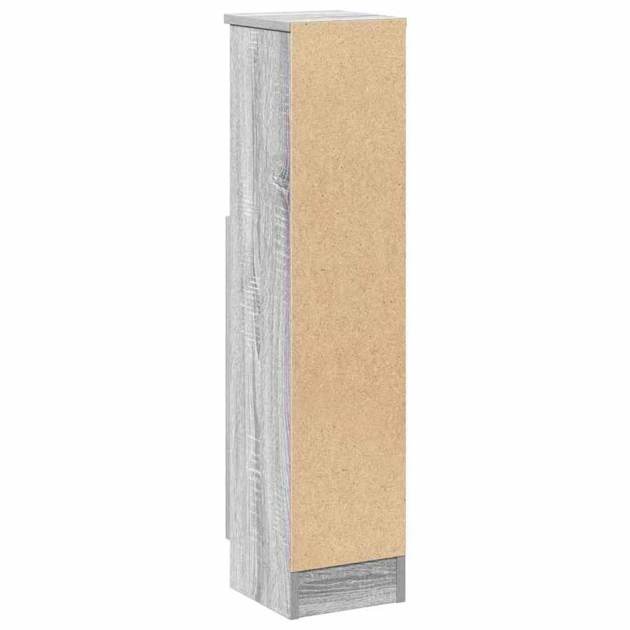 Meuble de salle de bain avec porte-rouleau sonoma gris - 7