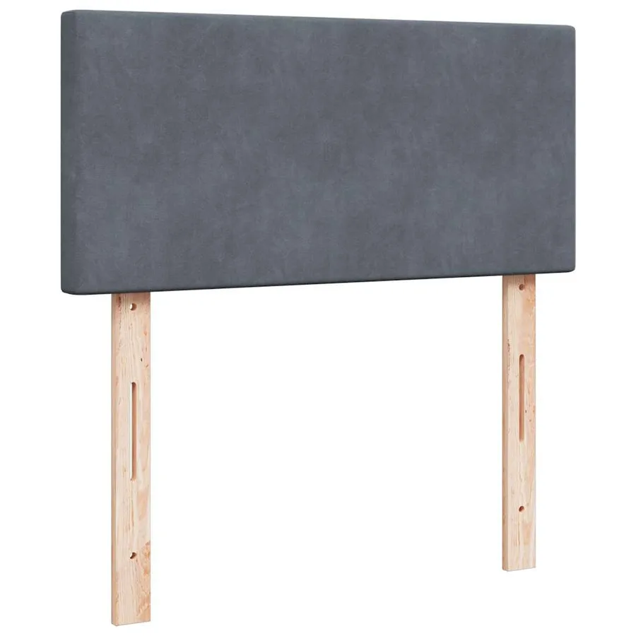 Cadre de lit ottoman avec matelas gris foncé 90x190 cm velours - 10