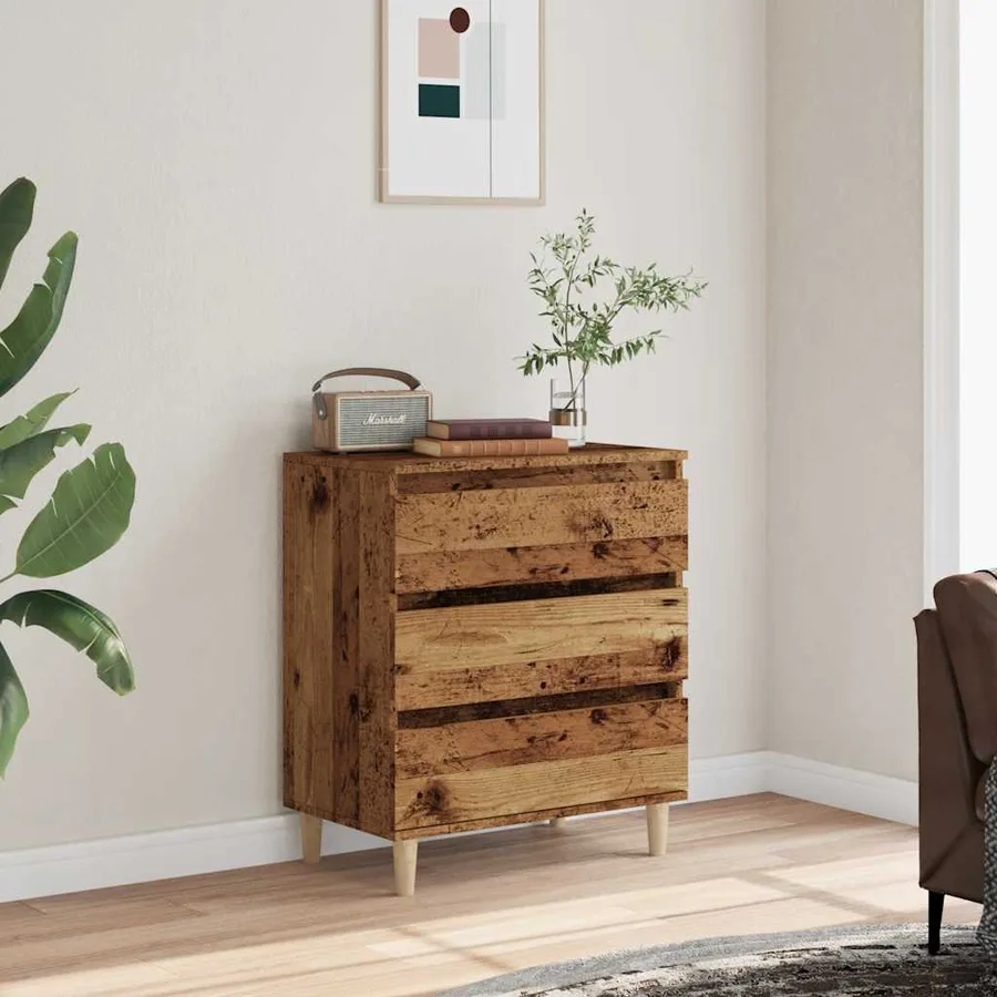 Buffet vieux bois 60x35x70 cm bois d'ingénierie - 3