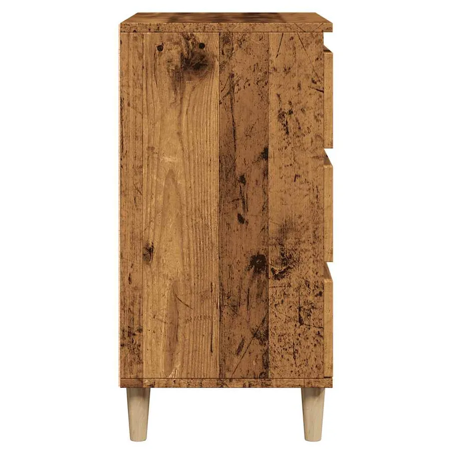 Buffet vieux bois 60x35x70 cm bois d'ingénierie - 5