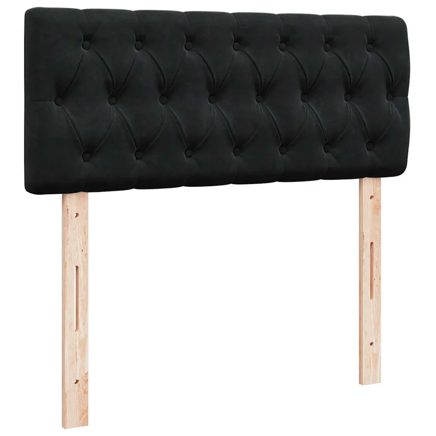 Lit ottoman avec matelas et LED noir 120x190 cm velours - 10