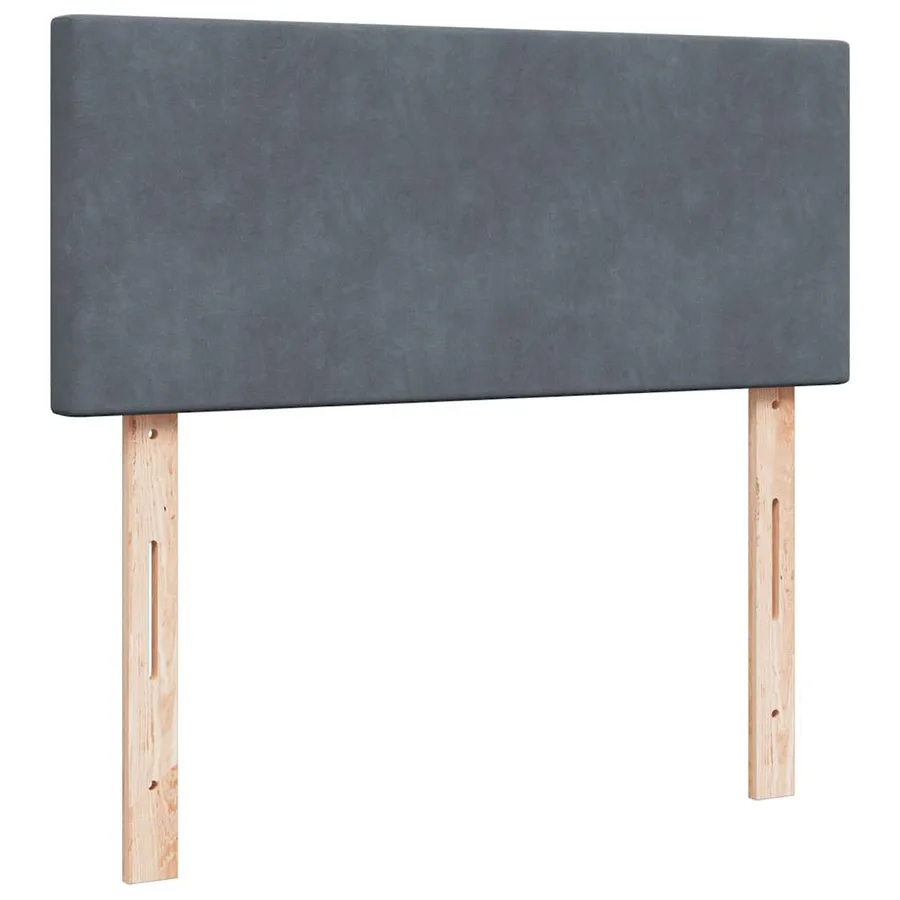 Lit ottoman avec matelas gris foncé 120x190 cm velours - 9