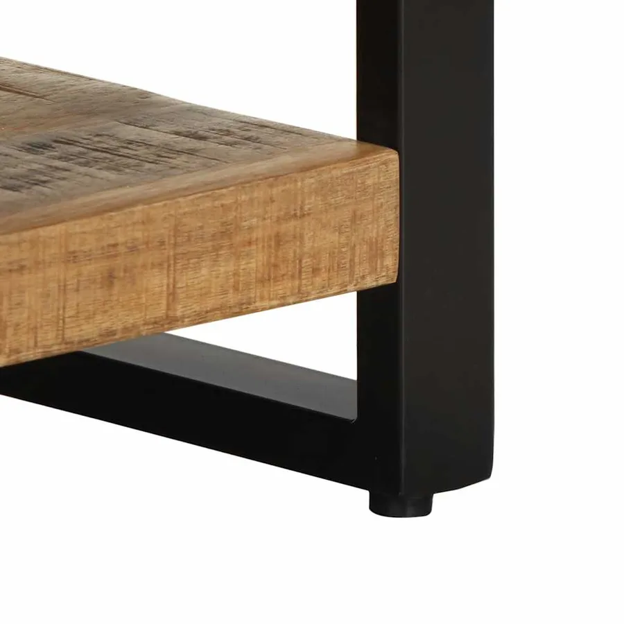 Tables de chevet 2 pcs bois de manguier massif brut - 10