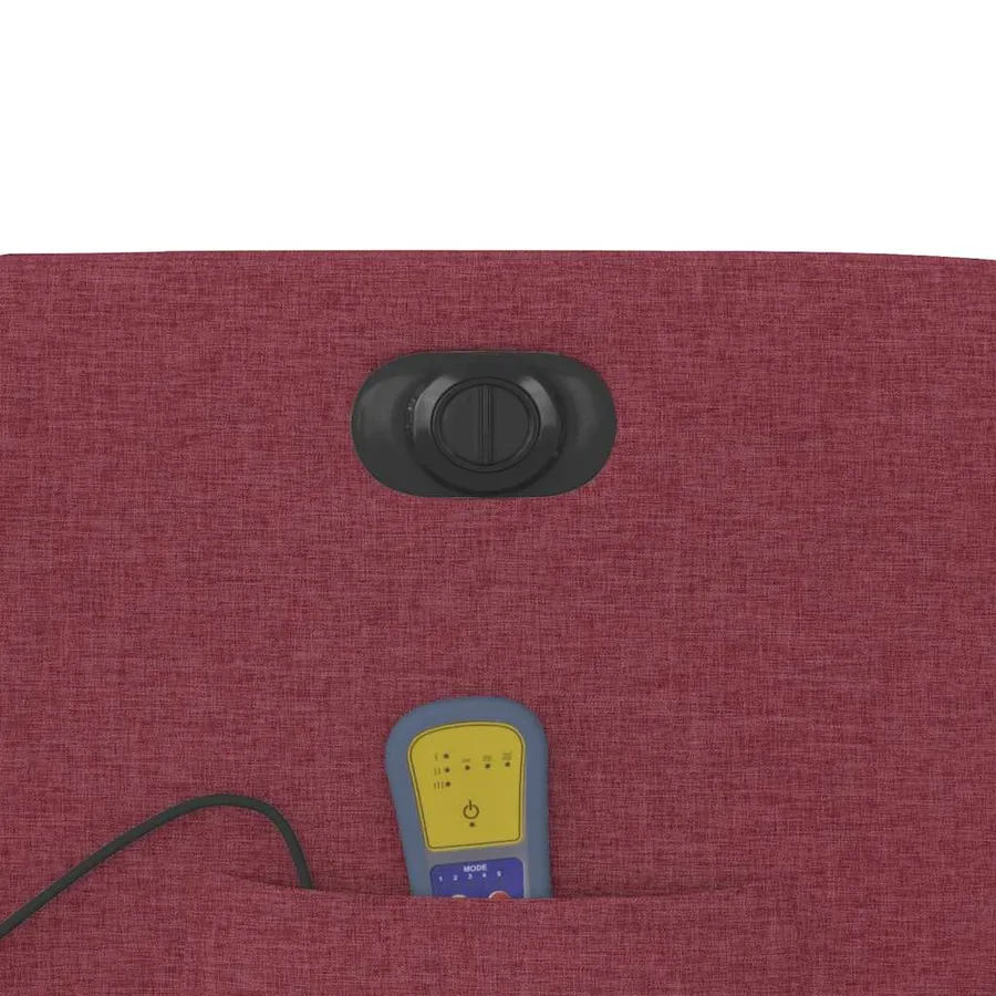 Fauteuil inclinable de massage électrique Rouge bordeaux Tissu - 13