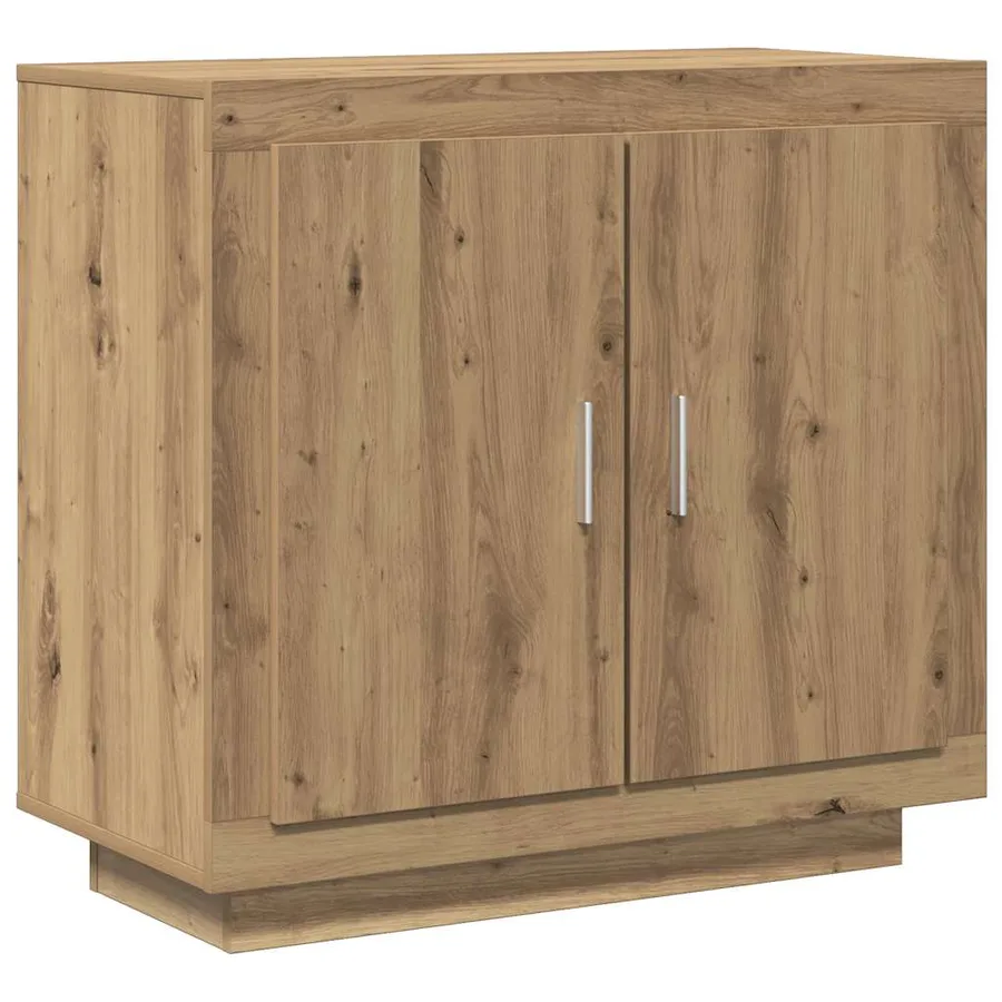 Buffet chêne artisanal 80x40x75 cm bois d'ingénierie - 2