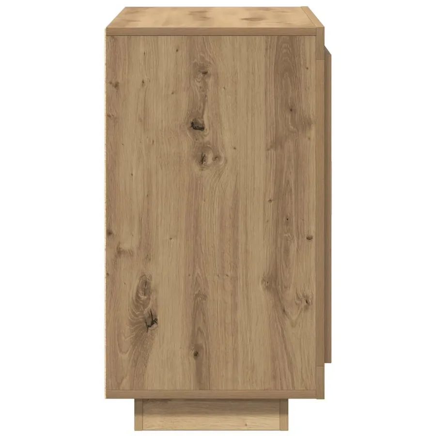 Buffet chêne artisanal 80x40x75 cm bois d'ingénierie - 6