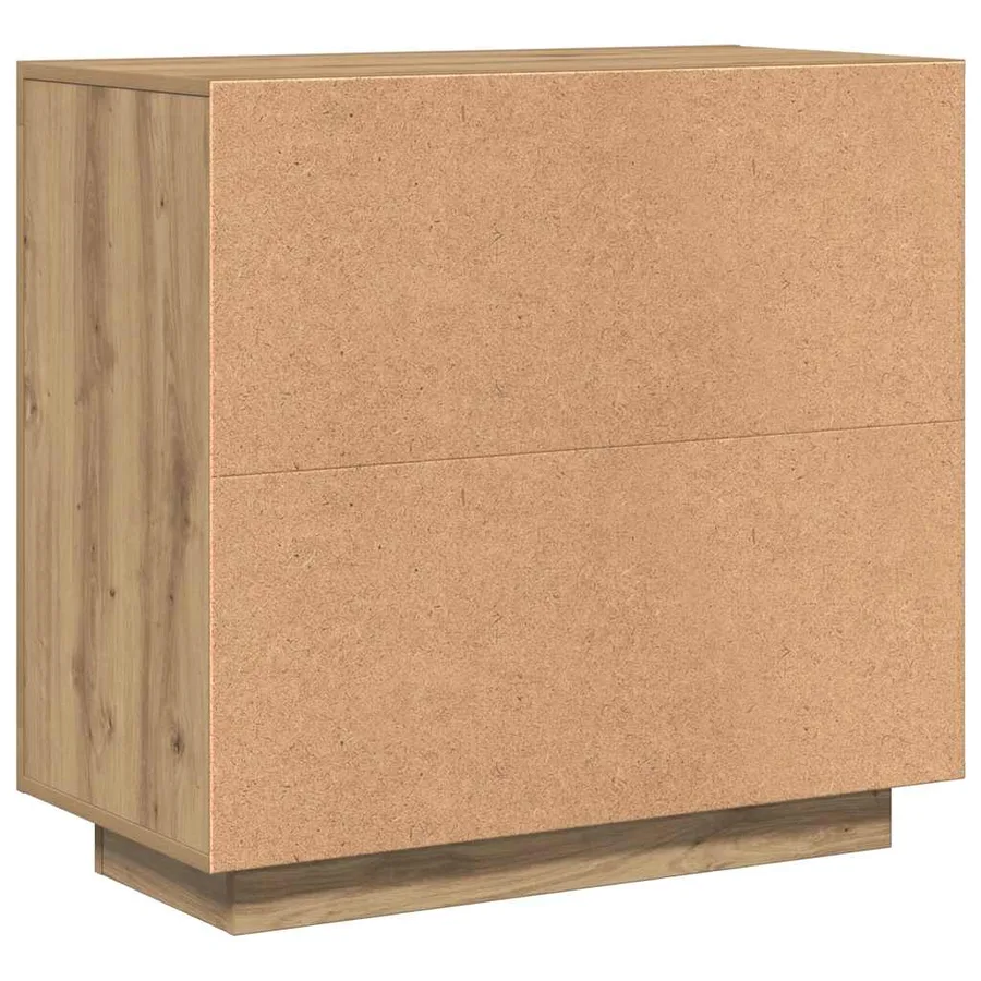 Buffet chêne artisanal 80x40x75 cm bois d'ingénierie - 7