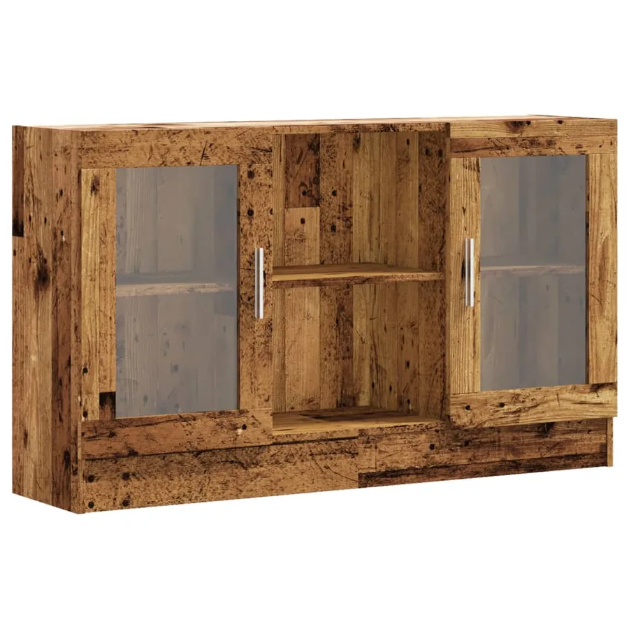 Buffet vieux bois 120x30,5x70 cm bois d'ingénierie - 2