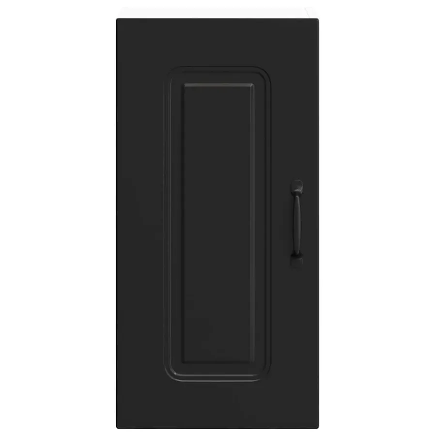 Armoire murale de cuisine Kalmar noir bois d'ingénierie - 4