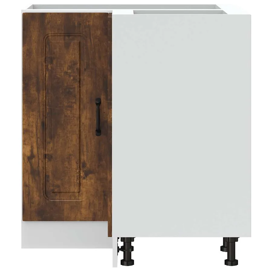 Armoire d'angle de cuisine Kalmar chêne fumé bois d'ingénierie - 4
