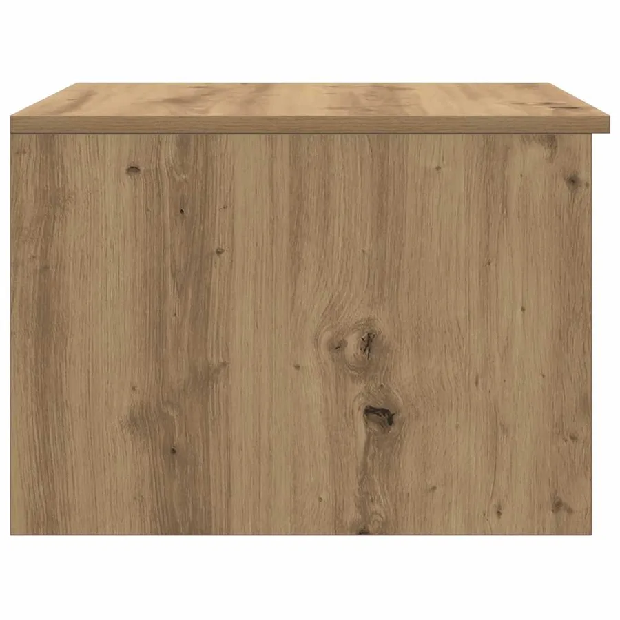 Table basse chêne artisanal 50x50x36 cm bois d'ingénierie - 7